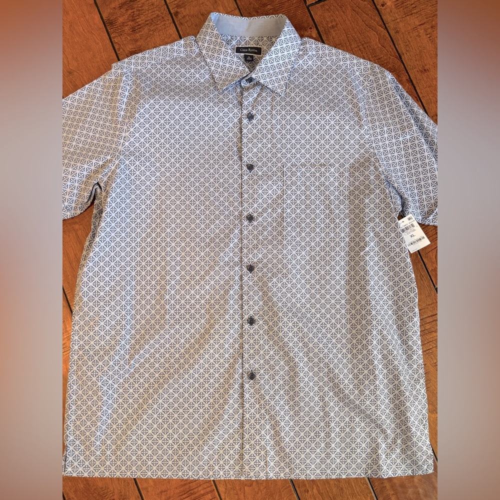 Men’s short sleeve club room shirt xl in blue